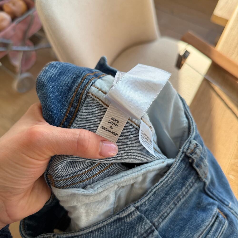Madewell Tapered Denim Trousers High Rise Casual Jeans Blue 25 - Picture 10 of 11